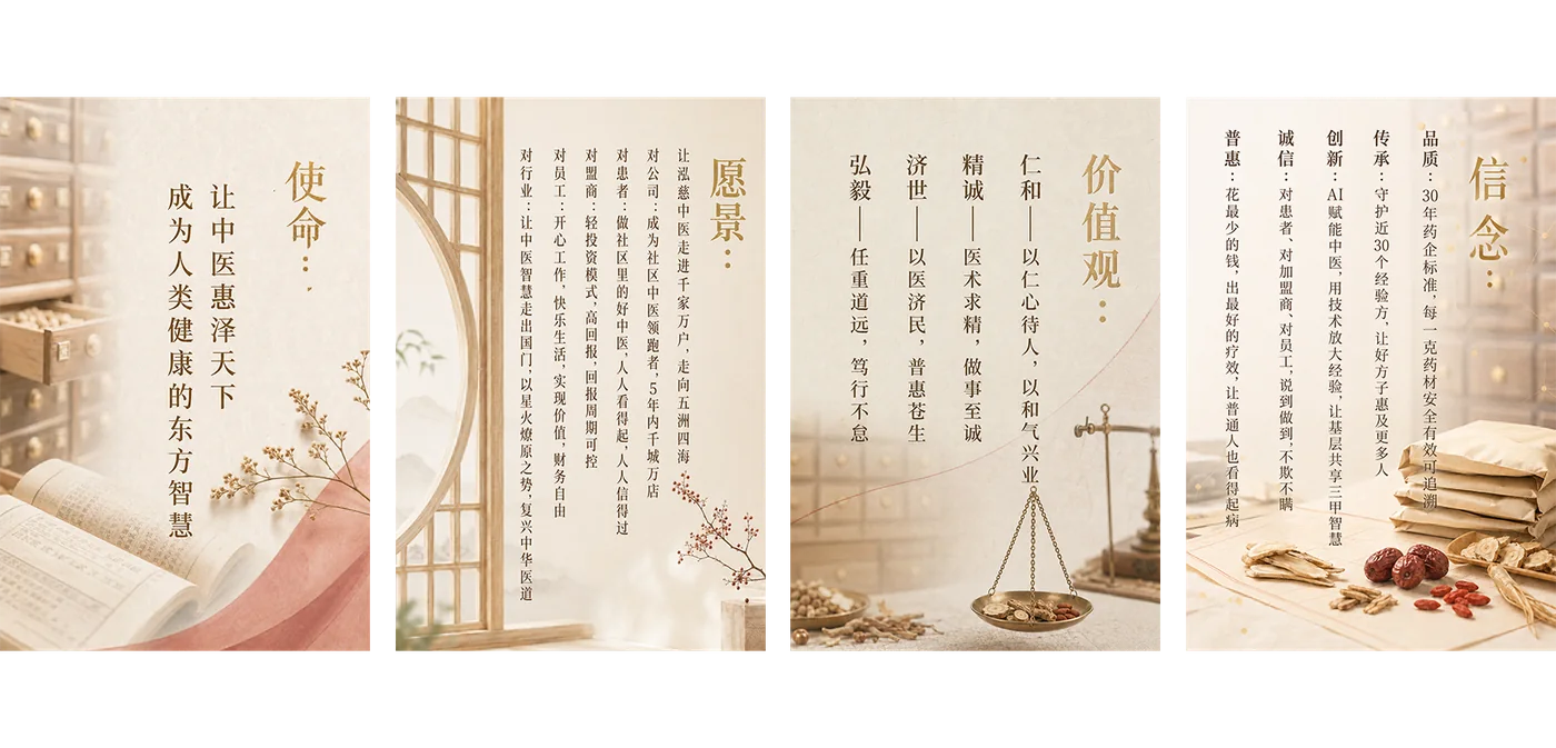 泓慈中医企业文化：使命、愿景、价值观与信念